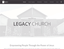 Tablet Screenshot of legacychurchid.com